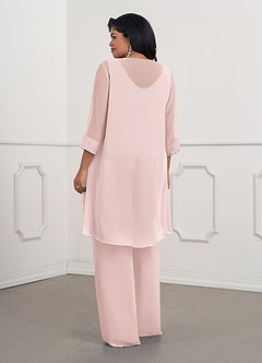 Azazie Maura Mother of the Bride Dresses Blushing Pink Jumpsuit/Pantsuit Sequins Chiffon Dress image8