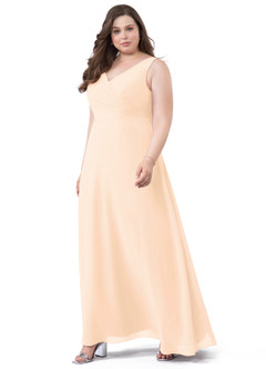 Azazie Nala Bridesmaid Dresses Pearl Pink A-Line Pleated Chiffon Dress image28