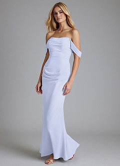 Azazie Luiza Abiti da Damigella Abito Sirena in Chiffon a Spalla Scoperta Lavanda image1