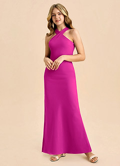 Azazie Doretta Junior Klä av Tubklänning i Chiffong Plisserad image5