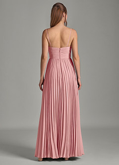 Azazie Chiana Vestidos de madrinha de casamento Vestido Rosa Empoeirada de Chiffon de Linha A com Sem alças image6