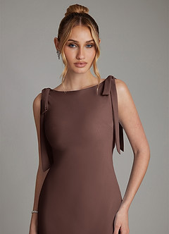 Azazie Luddie Bridesmaid Dresses Ganache Mermaid Bow Chiffon Dress image3