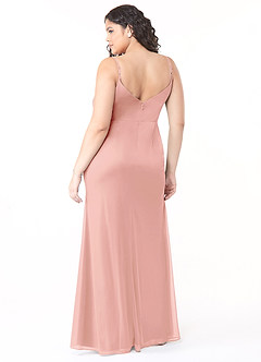 Azazie Deandra Bridesmaid Dresses Rosette Mermaid Pleated Mesh Dress image7