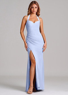 Azazie Emeria Suknie dla druhen Syrena Dekolt w kształcie serca Szyfon Do ziemi Sukienka image3