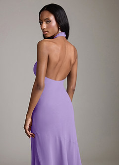 Azazie Lorena Bridesmaid Dresses Tahiti Mermaid Pleated Chiffon Dress image6