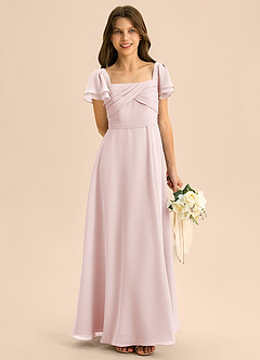 Azazie Azey Junior Klä av A-Line i Chiffong Rynkad image7