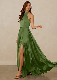 Christian Siriano Bridal for Azazie 1007 Bridesmaid Dresses Juniper A-Line Pleated Stretch Satin Dress image5