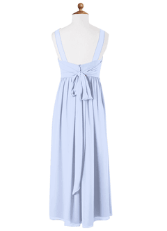 Azazie Kora Junior Ice A-Line Pleated Chiffon Dress image6