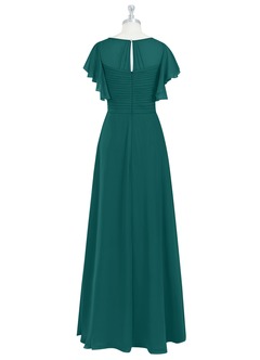 Azazie Lily Final Sale Empire Pleated Chiffon Floor-Length Dress image8