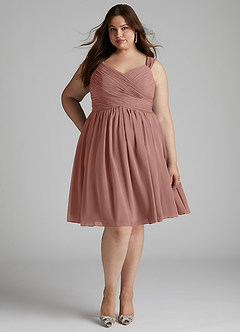 Azazie Angie Bridesmaid Dresses Cedar Rose A-Line Corset Chiffon Dress image11