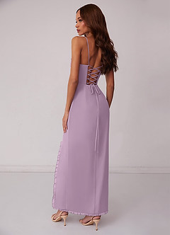 Barbie ♥ Azazie Bridesmaid Dresses Wisteria Sheath Corset Chiffon Dress image3