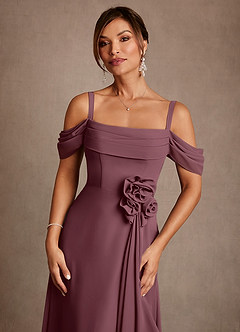 Azazie Amherst vestidos de madre de la novia Vestido de Sangrado de Gasa de Corte en A con Vestidos sin tirantes image5