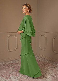 Azazie OHara Mother of the Bride Dresses Basil A-Line V-Neck Chiffon Dress image2