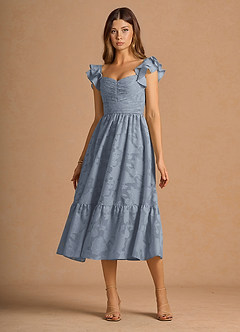 Thalia Powder Blue Midi Dress image4
