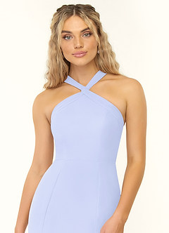 Azazie Rue Brautjungfernkleider A-Linie Halter Chiffon Kleid Lavendel image6