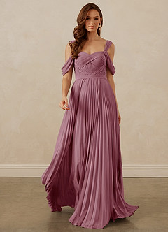 Christian Siriano Bridal for Azazie 1013 Bridesmaid Dresses Vintage Mauve A-Line Off the Shoulder Chiffon Dress image9