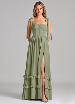 Azazie Anastacia Bridesmaid Dresses Pistachio A-Line Sweetheart Neckline Chiffon Dress image6