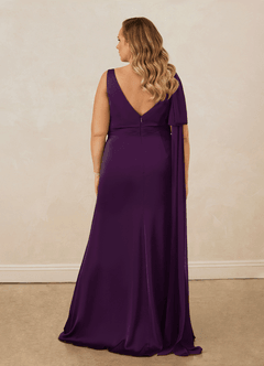 Christian Siriano Bridal for Azazie 1011 Brautjungfernkleider Meerjungfrau-Linie Schleifen Stretch-Satin Kleid Traube image19