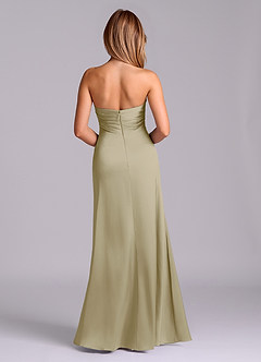 Azazie Sabrine Final Sale Black A-Line Sweetheart Neckline Stretch Satin Dress image2