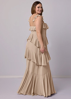 Barbie ♥ Azazie Bridesmaid Dresses Taupe A-Line Sweetheart Neckline Chiffon Dress image10