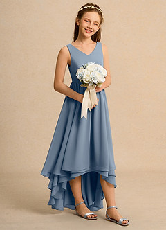 Azazie Kitten Junior Formal Flower Girl Dresses Twilight A-Line Chiffon Dress image3
