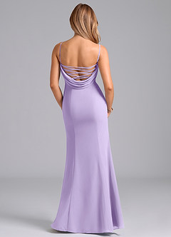 Azazie Wynni Bridesmaid Dresses Lilac Mermaid Corset Chiffon Dress image6