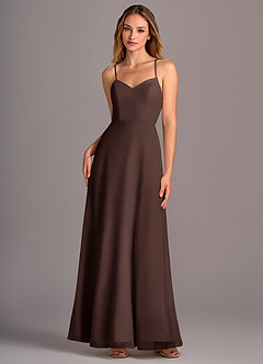 Azazie Mei Bridesmaid Dresses Ganache A-Line Chiffon Dress image1