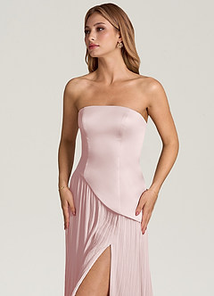 Azazie Tierney Bridesmaid Dresses Blushing Pink A-Line Strapless Chiffon Convertible Dress image2