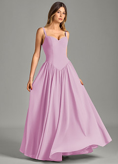 Azazie Evadina Suknie dla druhen Linia A Gorset Szyfon Do ziemi Sukienka image3