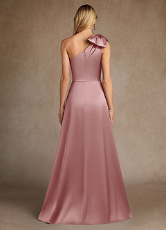 Azazie Easton Klänningar till brudens mor Klänning A-Line i Stretch Satin One-shoulder Dammig Ros image3