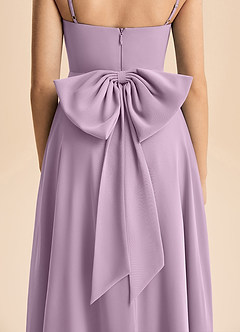 Azazie Bear Junior Jurk van Chiffon met A-Lijn Geplooid Blauweregen image7