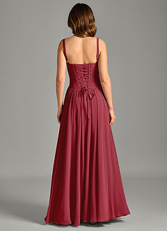 Azazie Evadina Suknie dla druhen Linia A Gorset Szyfon Do ziemi Sukienka image2