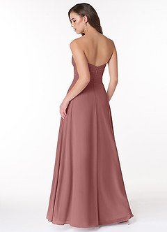 Azazie Arabella Allure Bridesmaid Dresses Desert Rose A-Line Sweetheart Neckline Chiffon Convertible Dress image2
