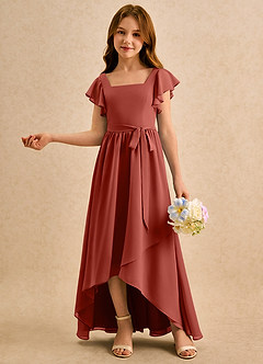 Azazie Milly Girls Formal Flower Girl Klänningar Klä A-Line i Chiffong Plisserad image4
