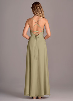 Azazie Mei Bridesmaid Dresses Moss Green A-Line Chiffon Dress image6