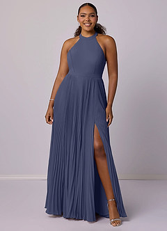 Barbie ♥ Azazie Bridesmaid Dresses Stormy A-Line Pleated Chiffon Dress image7