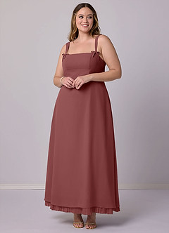Barbie ♥ Azazie Bridesmaid Dresses Amethyst A-Line Pleated Chiffon Dress image7