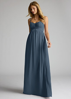 Azazie Llana Abiti da damigella d'onore premaman Abito A-Line Chiffon Floor-Length image3