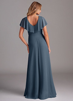 Azazie Lainey Bridesmaid Dresses Neptune A-Line with Pockets Chiffon Dress image7