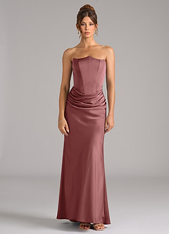 Azazie Debby Bridesmaid Dresses Amethyst Mermaid Strapless Stretch Satin Convertible Dress image5