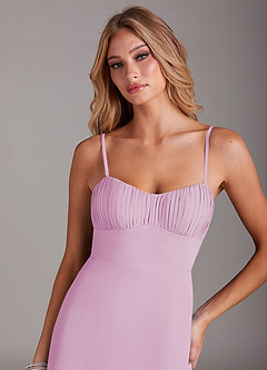 Azazie Breonna Bridesmaid Dresses Candy Pink A-Line Sweetheart Neckline Chiffon Dress image5
