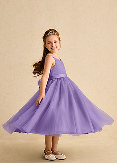 Azazie Patootie vestidos de niña de las flores Vestido de Tahití de Tul de Corte En A con Tirante Espagueti image3