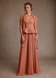 Azazie Josabeth Mother of the Bride Dresses MAI TAI A-Line Pleated Chiffon Dress image4