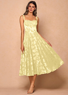 suknia Sorbet Cytrynowy Midi Sylvie image4