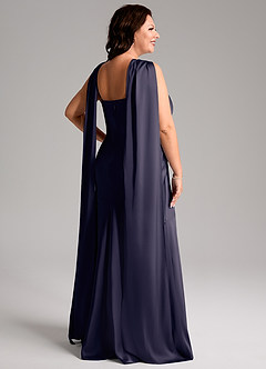 Azazie Kinsley Bridesmaid Dresses Stormy Mermaid Side Slit Stretch Satin Dress image9
