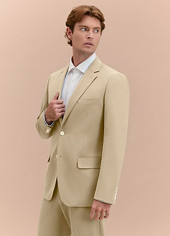 front James Champagne Structured Stretch Suit