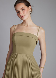 Azazie Mariana Bridesmaid Dresses Moss Green A-Line Strapless Chiffon Dress image4