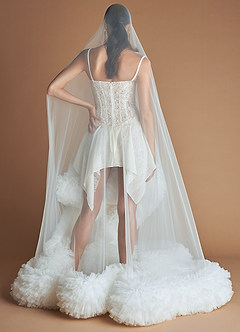 Ariana Vanilla Mini Dress & Veil image2