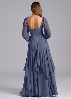 Azazie Karan Bridesmaid Dresses Stormy A-Line Long Sleeve Chiffon Dress image2