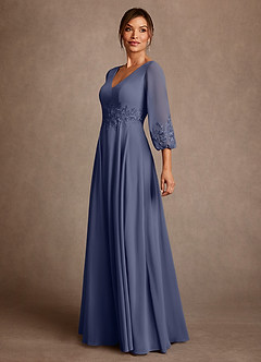 Azazie Yorba Moeder van de bruid jurken A-Lijn Jurk van Chiffon Kant Stormachtig image4